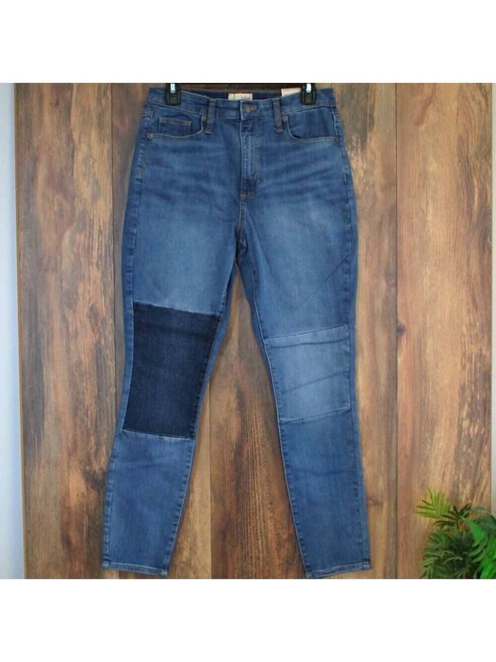 NWT Universal Thread High Rise Skinny Patchwork Slim Leg Jeans 8/29R